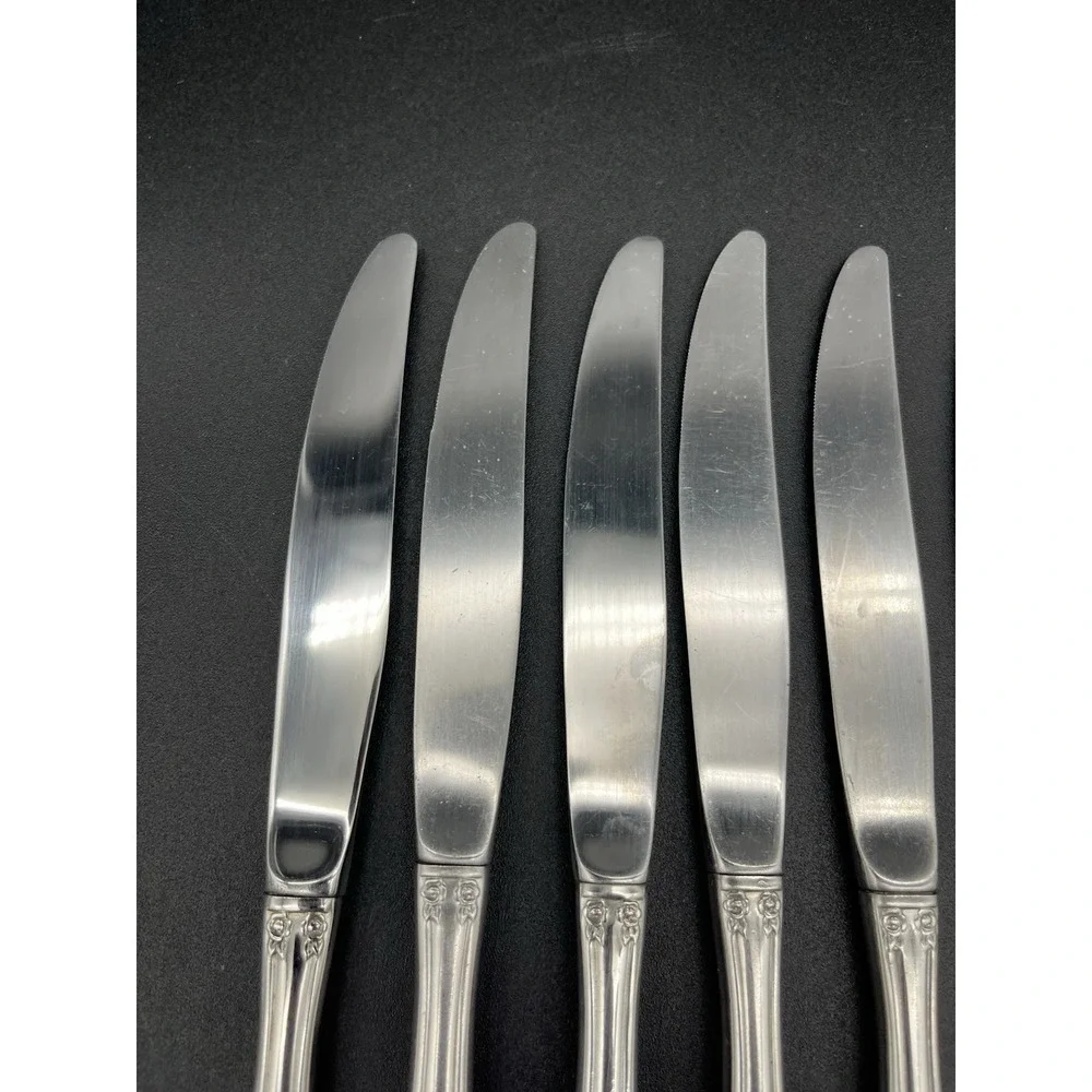 Dinner knife Set Brahms Stainless Distinction Plus By Oneida Silver 6 Pieces
